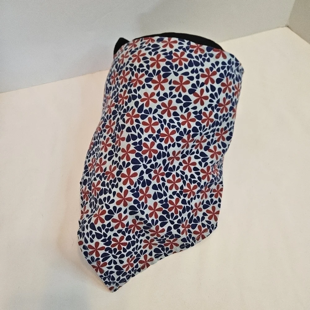 Upcycled Floral Dog Bandana M/L Velcro Closure Host Pick Pet Accessory Patriotic